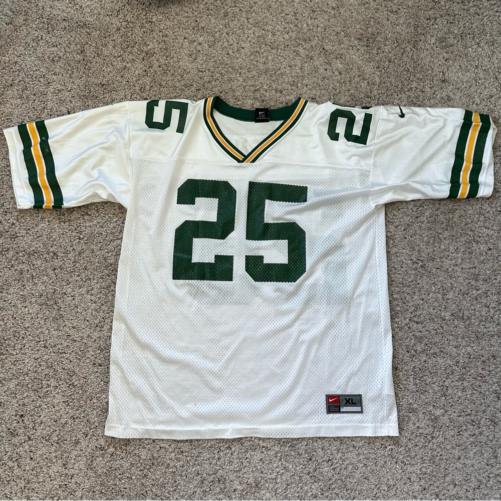 Nike NFL Green Bay Packers Dorsey Levens Football Jersey XL 1990’s White Y2K VTG